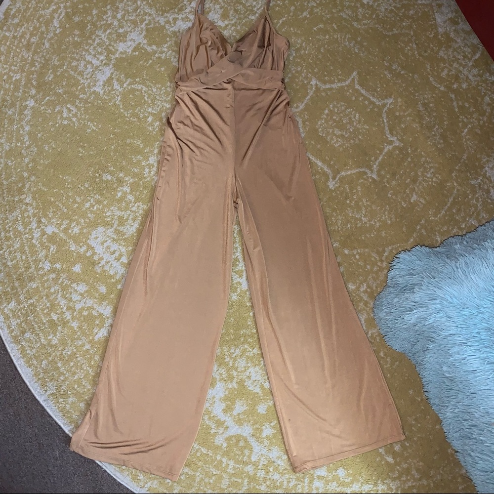 Asymmetrical neck jumpsuit